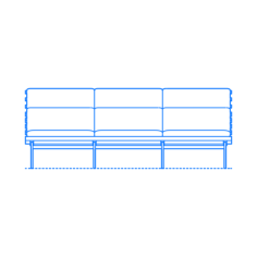 Furniture Outdoor Lounge Perch Sofa 3 Seat Outline Drawing Svg Vector, Free Vectors File